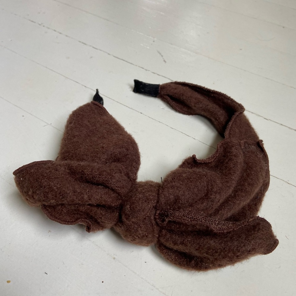 Anthropologie Fleece Bow Headband